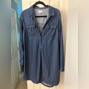 Old Navy Denim Dress Size L NWOT